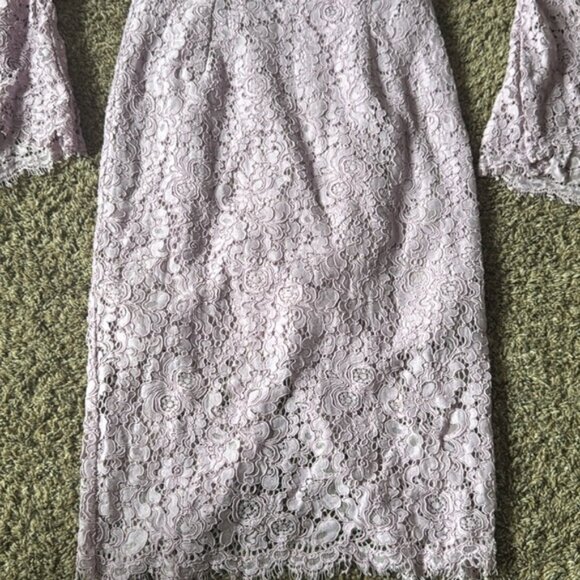 Bardot Solange Off-the-shoulder Lace Dress Size 6 Purple - Picture 8 of 16